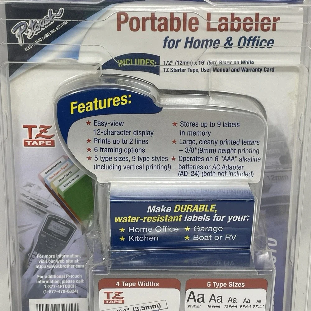 Brother P-Touch PT-1010 Portable Label Maker Handheld Printer TZ Tape New Sealed